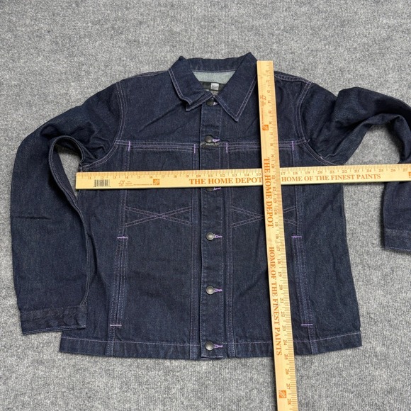 MARITHE FRANCOIS GIRBAUD Vintage‎ Womens XL Berry Denim X-Frame Jeans Jacket - Picture 12 of 12